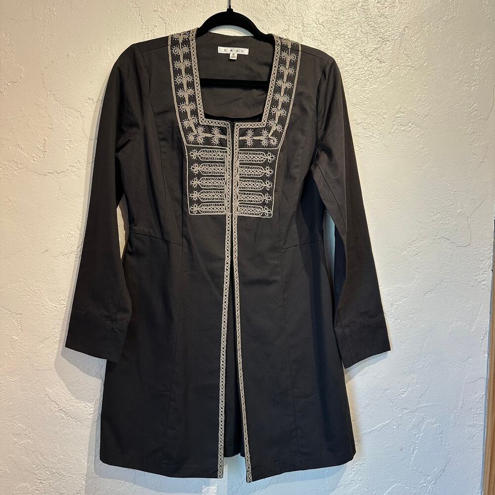CAbi Women's Style 184 Beaded Turkish Delight Spring Military Jacket Size 6
